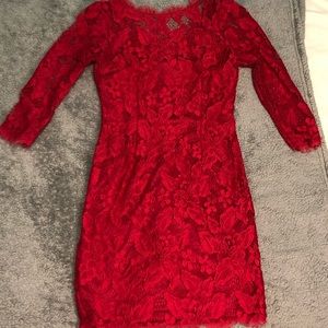red lace dress